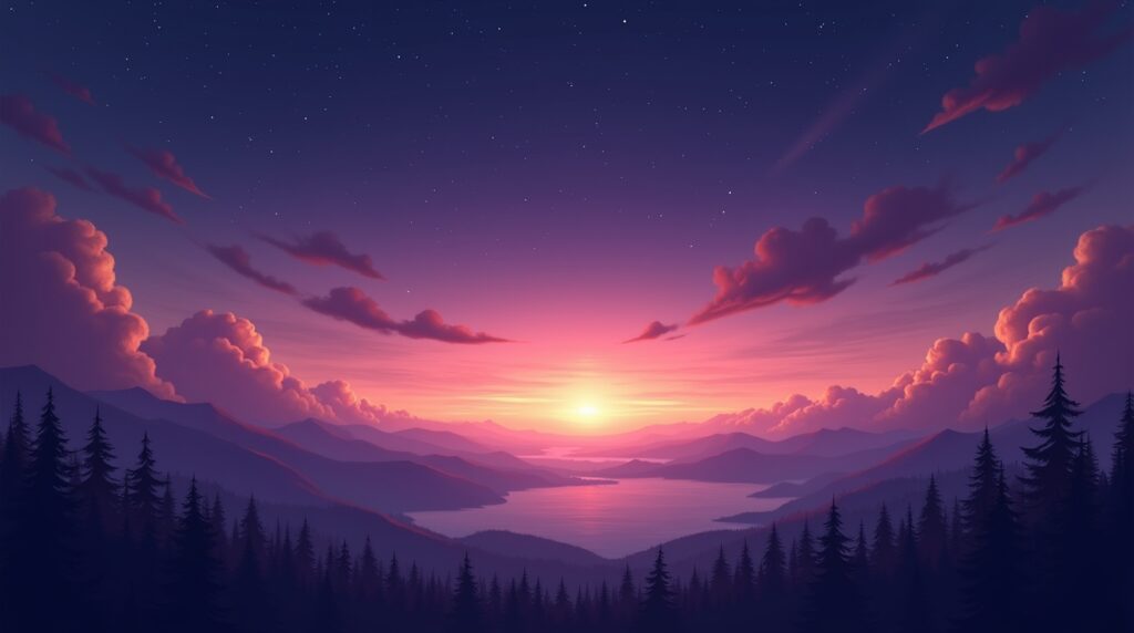 20 Piano Pieces Tracing One Fading Evening: The album unfolds as one continuous evening — from the first glow of dusk to the moment the stars fully claim the sky.
